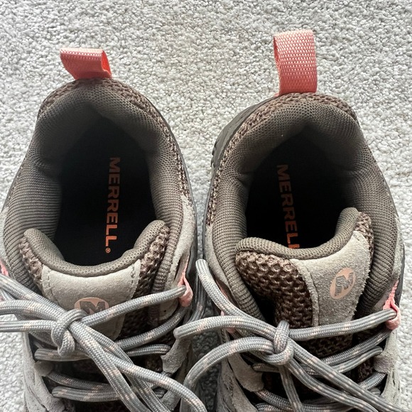 Merrell Alverstone Women's Hiking Shoes Gray and Brown and Pink Trail - Picture 2 of 6